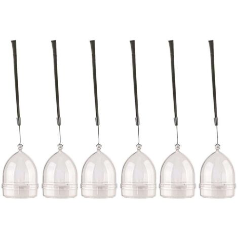 Lot de 6 bougies solaires sans flamme, résistantes à l'eau, à LED, pour la décoration extérieure de jardin, terrasse ou cour - Blanc