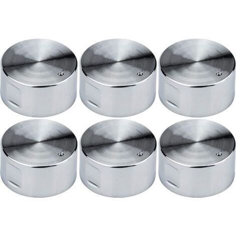 Lot de 6 boutons de cuisinière à gaz 6mm – Alliage de zinc – Installation facile – Design ergonomique et moderne