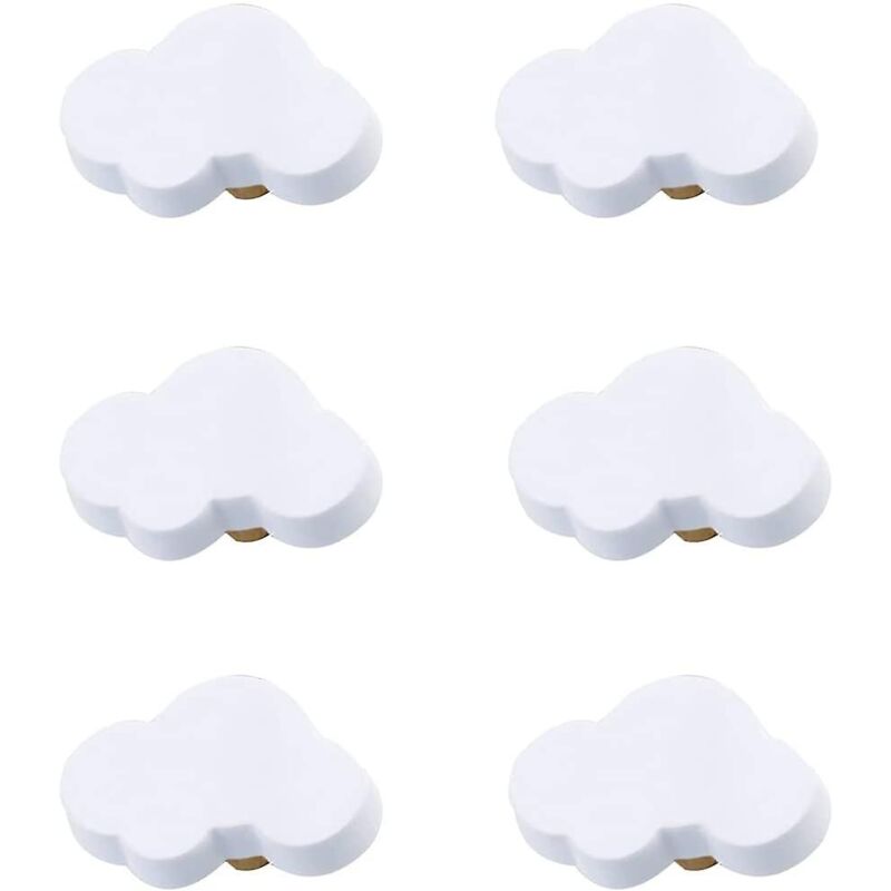 Lot de 6 boutons de tiroir en caoutchouc souple en forme de dessin animé