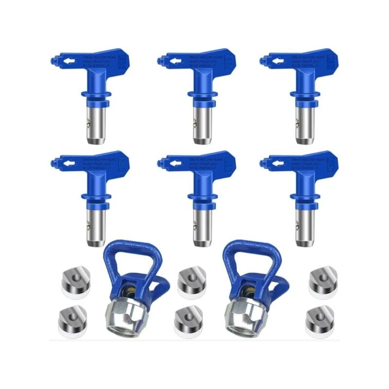 Alovez - Lot de 6 buses de pulvérisation réversibles sans air, pistolets à peinture sans air, pièces de pulvérisation pour maisons, bâtiments,