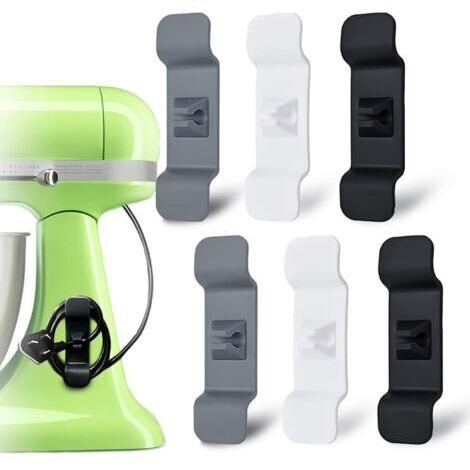 Lot de 6 Câble Organisateur, Enrouleur de Câble Gestion, Enrouleur de Cordon, Enrouleur Porte-câble pour Appareils de Cuisine, Aide de Cuisine Pratique