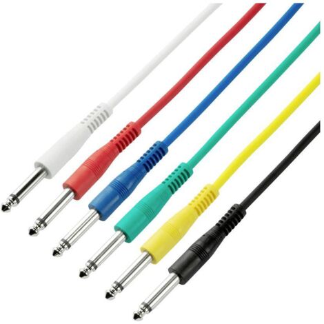 Lot de 6 câbles jack 6,3mm mono 0,60m Adam K3ipp0060set