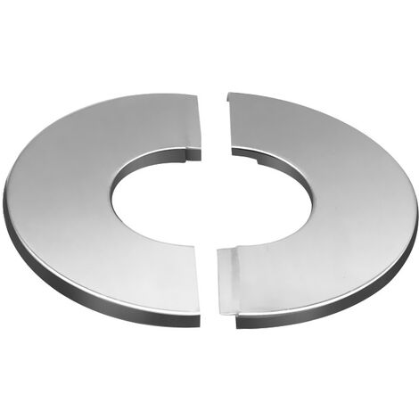 Lot de 6 cache-robinets en acier inoxydable chromé 27 mm