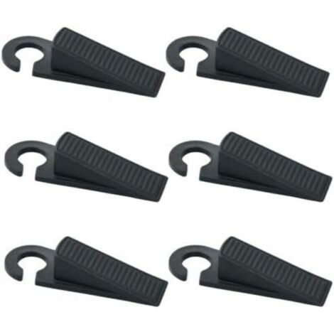 Lot de 6 cales de porte universelles en caoutchouc souple et antidérapant pour tous types de sols, butées de porte en silicone pour la maison, l'école et le bureau