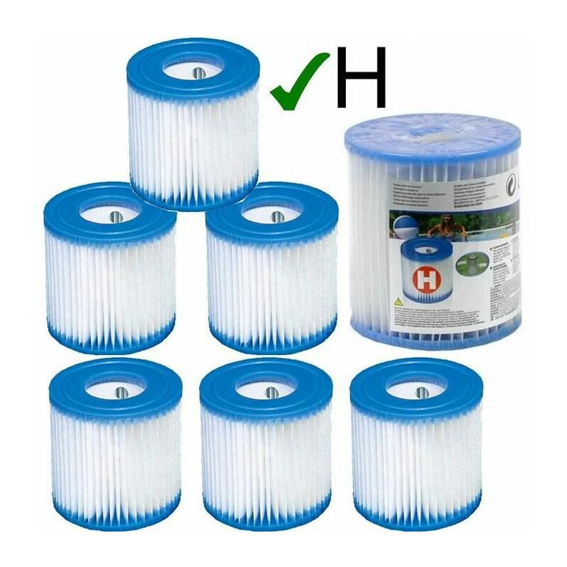 Lot de 6 Cartouches de Filtration Intex pour filtre piscine Intex type h