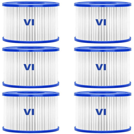 Lot de 6 cartouches de filtration pour spa gonflable Lay-Z-Spa