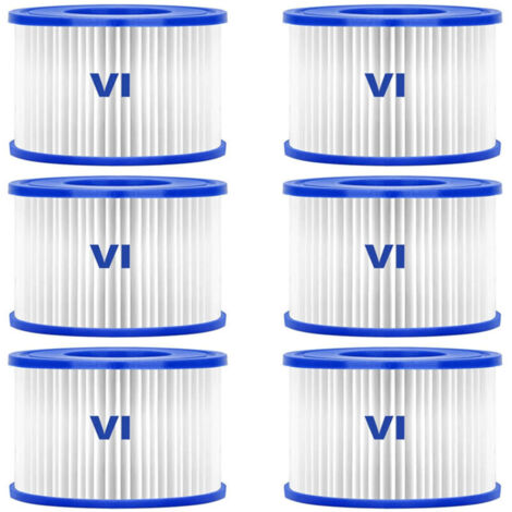 Lot de 6 cartouches de filtration pour spa gonflable Lay-Z-Spa
