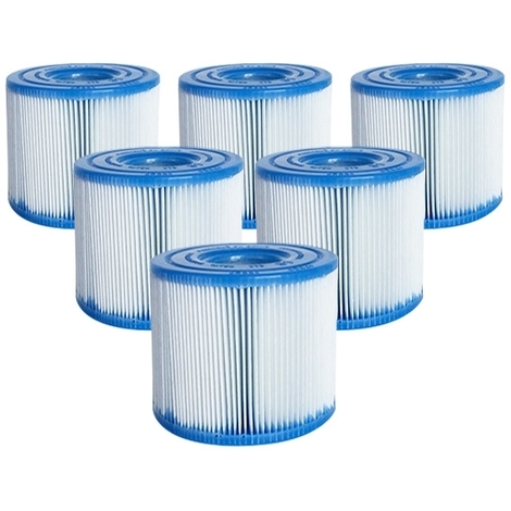 Lot de 6 cartouches de filtration type H pour Piscines Intex