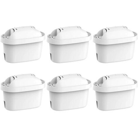 Lot de 6 cartouches filtrantes pour Brita Maxtra Plus – Filtration chlore et impuretés – Compatible avec Marella et autres pichets