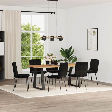 Lot de 6 Chaises à manger，Chaise de cuisine noir velours CFW82886