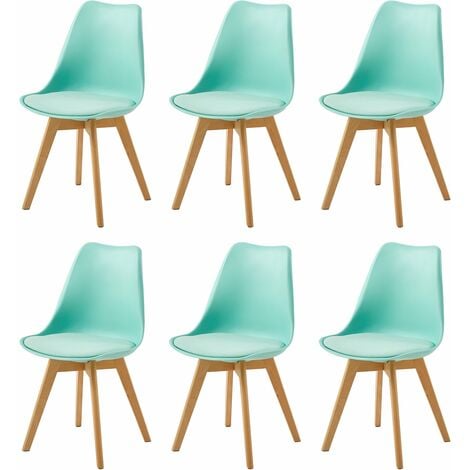 Lot de 6 chaises au design contemporain Scandinave pour salle à manger
