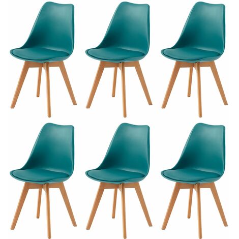 Lot de 6 chaises au design contemporain Scandinave pour salle à manger