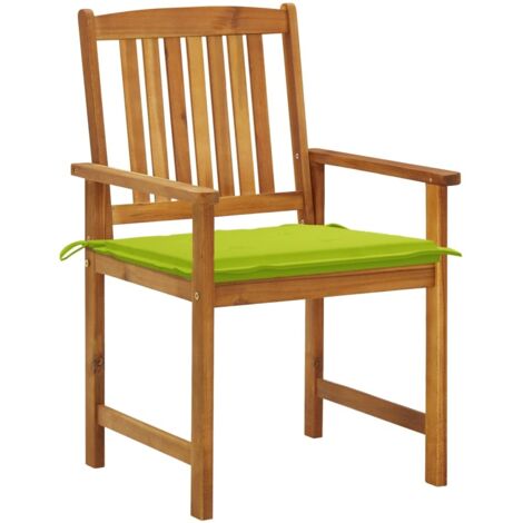 Lot de 6 Chaises de jardin avec coussins - Chaises d'extérieur pour terrasse/jardin Bois d'acacia massif BV965568 - BonneVie