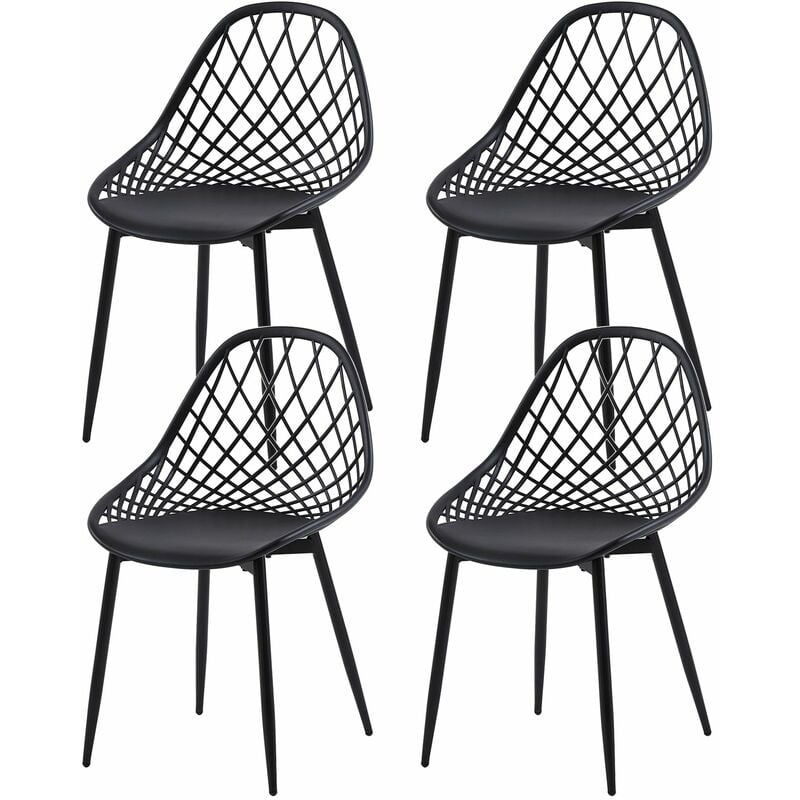 Eggree - Lot de 4 Chaises de Salle à Manger Style Scandinave, Rétro