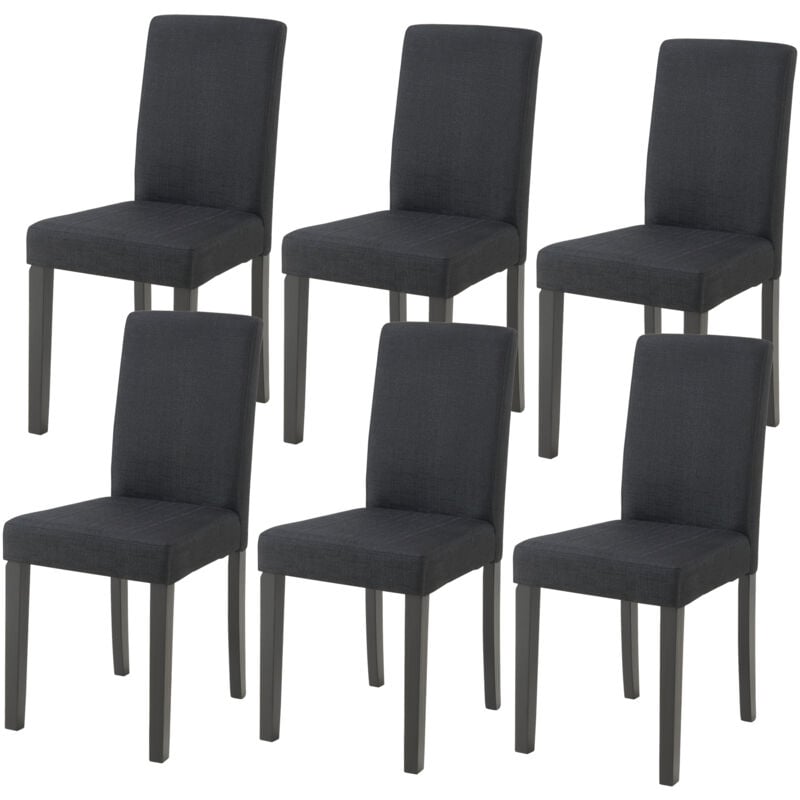 [en.casa] - Lot de 6 chaises de salle à manger Hamburg noir