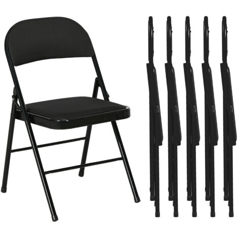 Lot De 6 Chaises Pliantes Camouflage - 44 X 45 X 78 Cm - Pliables Et Compactes