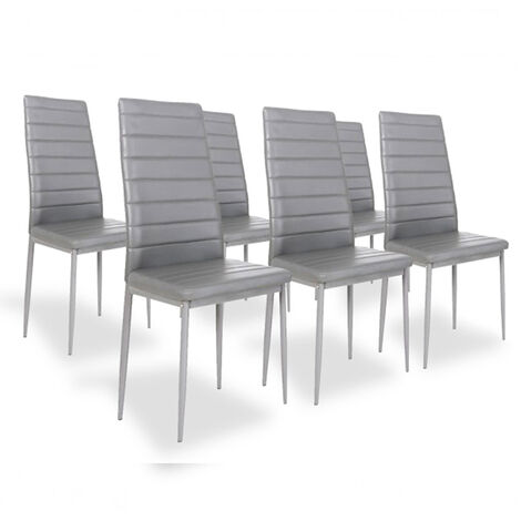 main image of "Lot de 6 chaises salle à manger blanches - Lena - Designetsamaison - Blanc"