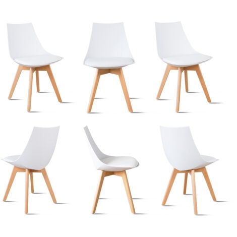 Lot de 6 chaises scandinaves - Prague - Designetsamaison