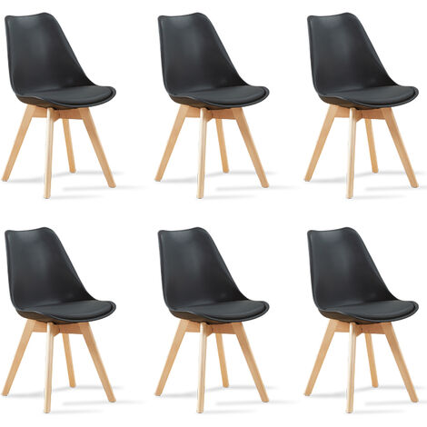 Lot de 6 chaises scandinaves - Bjorn - Designetsamaison