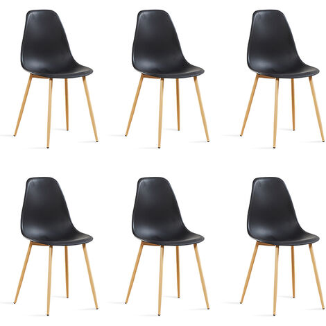 Lot de 6 chaises scandinaves - Ela - Designetsamaison