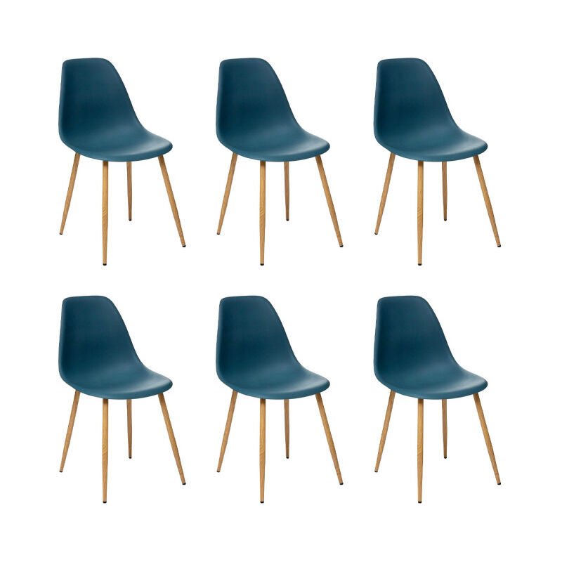 Lot de 6 Chaises 'Taho' 86cm Bleu Marine