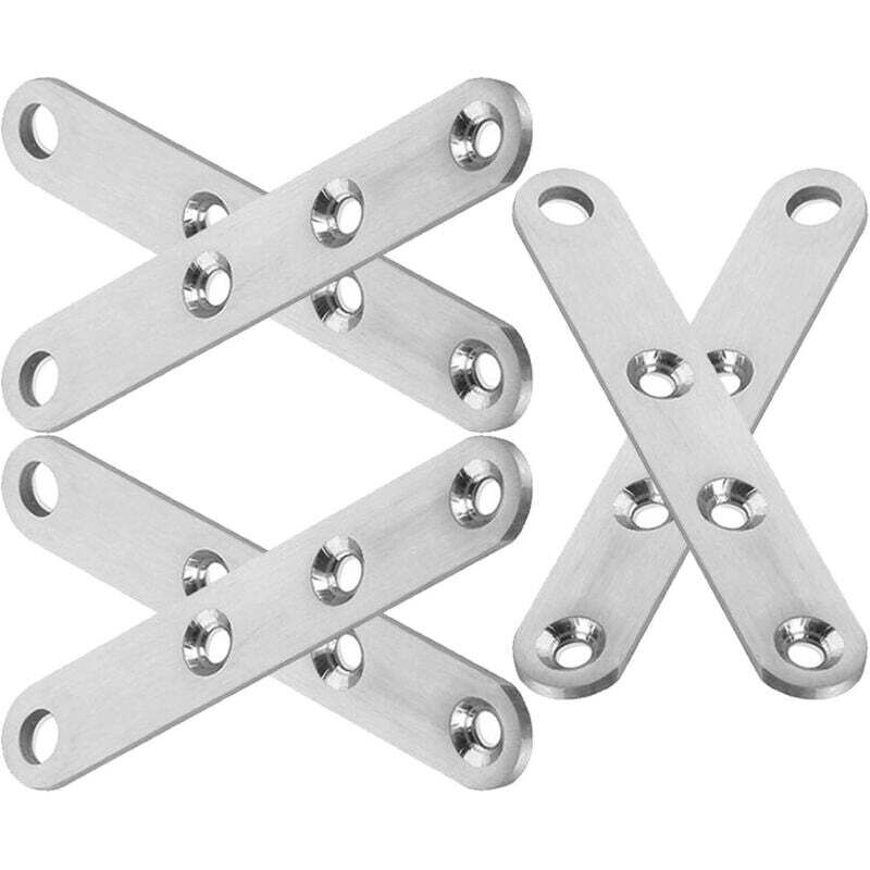 Lot de 6 Charnières Invisibles Pivotantes 360° en Acier Inoxydable Accessoire de Charnière à Broche Haut-Bas pour Porte et Armoire Finition Soignée