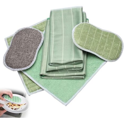 Lot de 6 Chiffon Bambou Microfibre, Chiffon Vitre sans Trace, pour Vitres Miroirs Carreaux Carrosserie Microfibre Bambou Vitre Ménage Salle De Bain