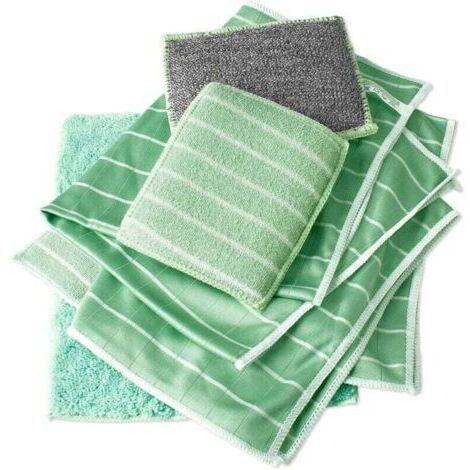 Lot de 6 Chiffon Bambou Microfibre pour Vitres Miroirs Carreaux Carrosserie Ménage Salle de Bain