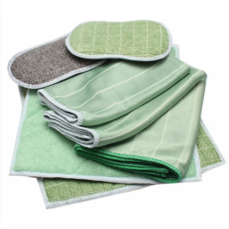 Lot de 6 Chiffon Bambou Microfibre pour Vitres Miroirs Carreaux Carrosserie Microfibre Bambou Vitre Ménage Salle de Bain