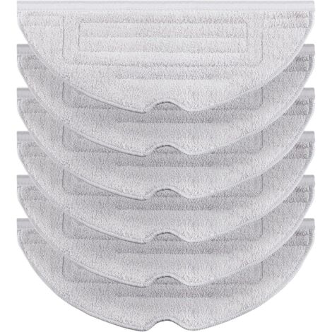 Lot de 6 chiffons de nettoyage ioniques d'argent pour Roborock S8/ S8+/ S7 MaxV/ S7 MaxV Plus/ S7 MaxV Ultra/ S7 Pro Ultra/ S7/ S7+ Aspirateur robot VibraRise en microfibre VibraRise - Pièces de
