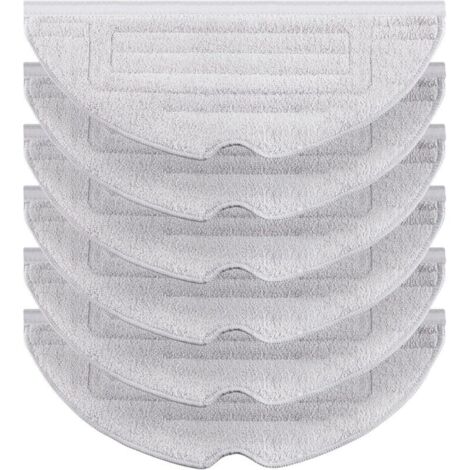 Lot de 6 chiffons de nettoyage ioniques d'argent pour Roborock S8/ S8+/ S7 MaxV/ S7 MaxV Plus/ S7 MaxV Ultra/ S7 Pro Ultra/ S7/ S7+ Aspirateur robot VibraRise en microfibre VibraRise - Pièces de