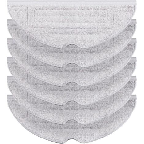 Lot de 6 chiffons de nettoyage ioniques d'argent pour Roborock S8/ S8+/ S7 MaxV/ S7 MaxV Plus/ S7 MaxV Ultra/ S7 Pro Ultra/ S7/ S7+ Aspirateur robot VibraRise en microfibre VibraRise - Pièces de