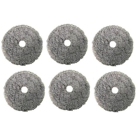 Lot de 6 chiffons de nettoyage lavables pour aspirateur robot U200