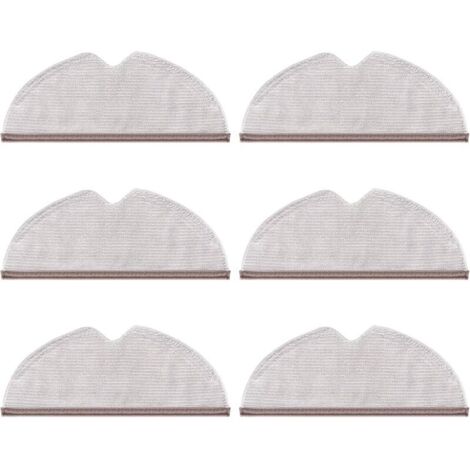 Lot de 6 chiffons de nettoyage pour aspirateur Xiaomi Roborock S5 S50 S51 S55 S6 S6 MAXV S5 MAX Q7 Q7+/Q7 MAX+ E4 /E5 S6 Pure