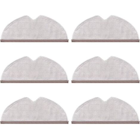 Lot de 6 chiffons de nettoyage pour aspirateur Xiaomi Roborock S5 S50 S51 S55 S6 S6 MAXV S5 MAX Q7 Q7+/Q7 MAX+ E4 /E5 S6 Pure