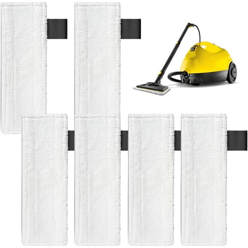 Lot de 6 chiffons de rechange en microfibre pour nettoyeur vapeur Kär-cher Easyfix modèles SC1, SC2, SC3, SC4, SC5