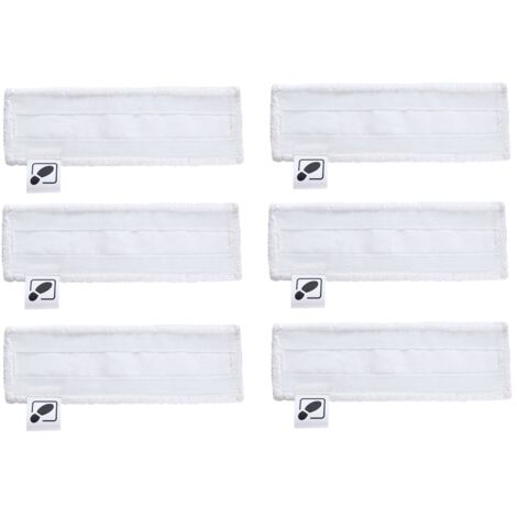 Lot de 6 chiffons de rechange pour nettoyeur vapeur et balai vapeur Karcher Easyfix SC1 SC2 SC3 SC4 SC5.