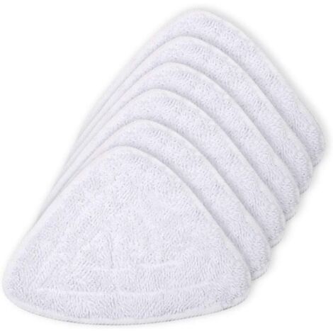 Lot de 6 Chiffons de Rechange pour Vileda Nettoyeur Vapeur Hot Spray-blanc