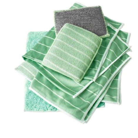 Lot de 6 Chiffons en Microfibre Bambou pour Nettoyer Vitres Miroirs Carreaux et Carrosserie