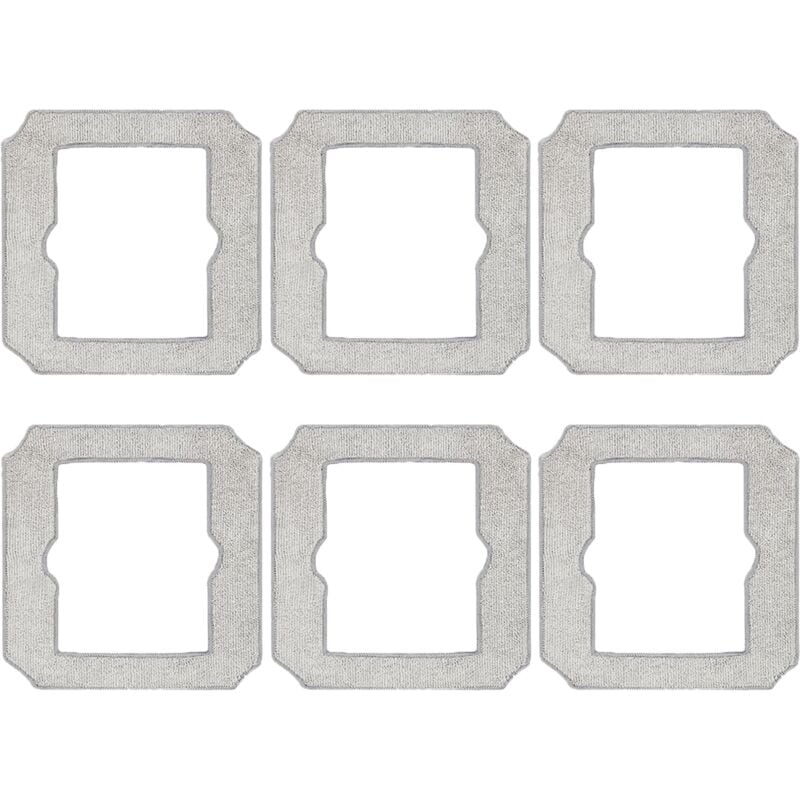 Lot de 6 chiffons lavables pour robot nettoyeur de vitres ECOVACS Winbot Mini, W-CC02-0012
