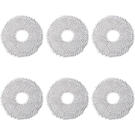 Lot de 6 chiffons microfibre lavables pour robot aspirateur nettoyage sols et surfaces