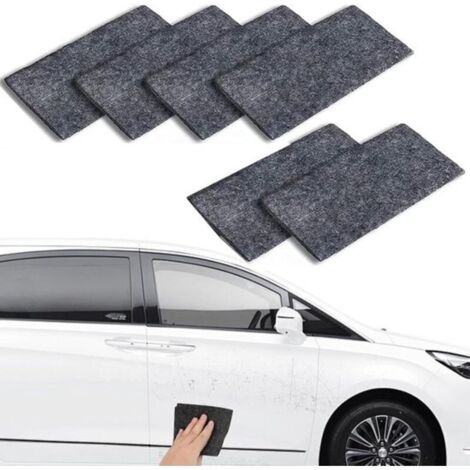 Lot de 6 chiffons Nano Magic - Chiffons multifonctionnels pour rayures de voiture - Éliminent les rayures - Entretien et restauration de la peinture automobile - Chiffon pailleté pour le nettoyage de