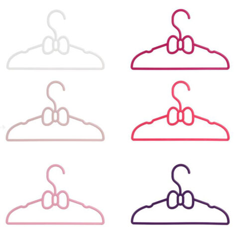 Lot de 6 cintres enfant NOEUD PAPILLON multicolore