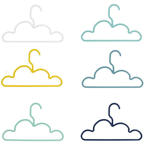 Lot de 6 cintres enfant NUAGE multicolore