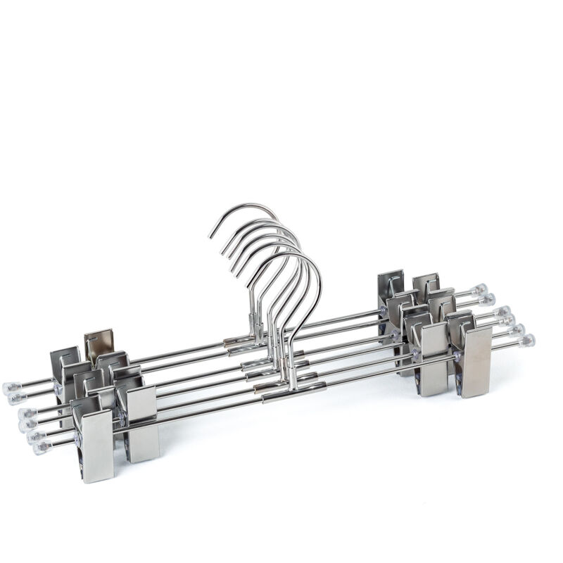 Sklum - Lot de 6 cintres métallisés avec clip Gärde Acier