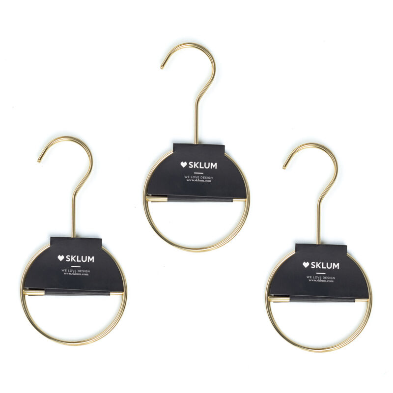 Sklum - Lot de 6 Cintres Métallisés pour accessoires Gärde Doré Sklum - Lot de 6 Cintres Métallisés pour accessoires Gärde Doré