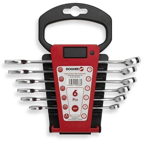 GEDORE Assortiment de clés mixtes, 8 pièces, Tailles 10 à