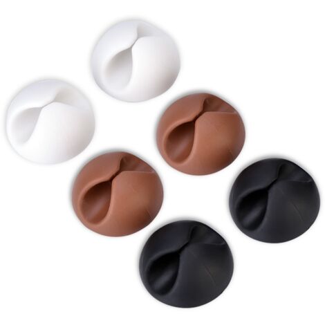 Lot de 6 clips et organiseurs de câbles universels pour bureau-AquaForge