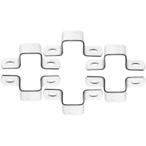 Lot de 6 Colliers Serrage Inoxydables U Supports Robustes pour Tubes Carrés 15X15 MM Clips Fixation Résistants Adaptés Montage Hydraulique et Plomberie Industrielle -
