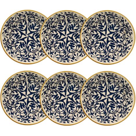 Lot de 6 coupelles à motif en grès 16cm, HERACLEE